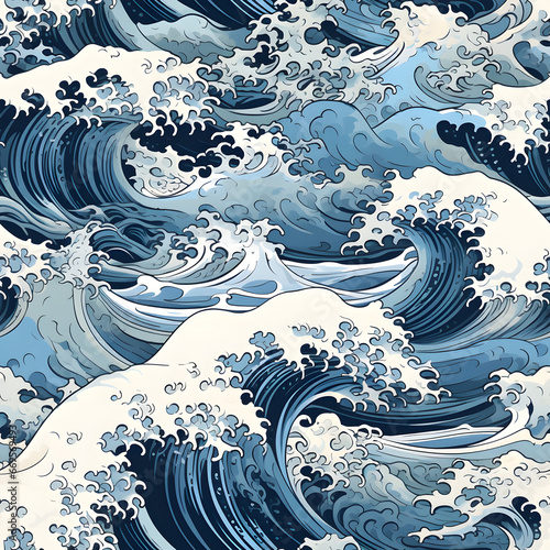 Harmony of the Waves: Japanese Traditional Patterns