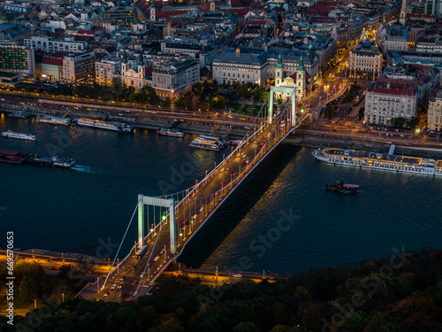 Budapest Elisabeth Bridge before the Night, Budapest Hungary © Landscapes & Nature