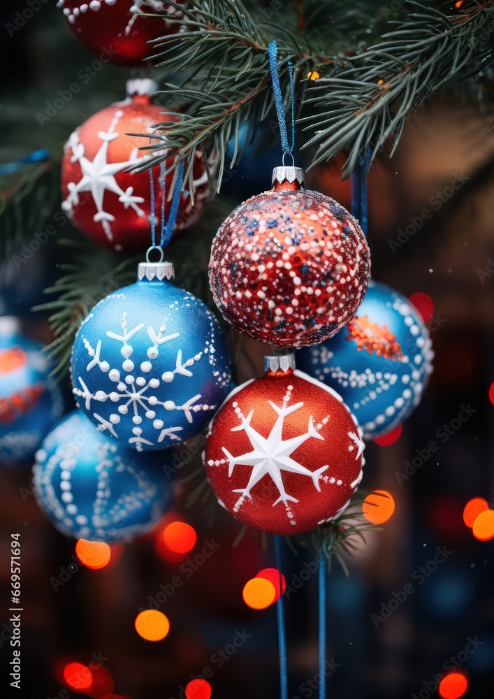 closeup of beautiful christmas balls - ai-generated closeup of beautiful christmas balls - ai-generated