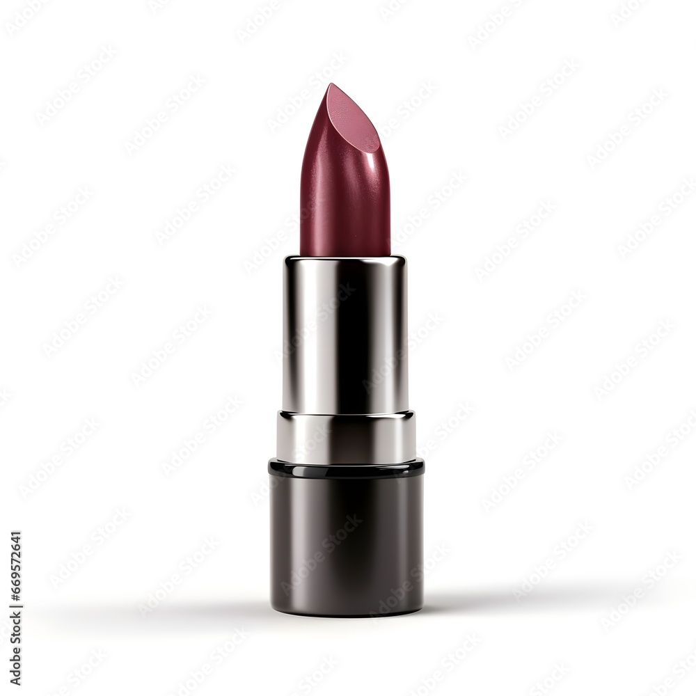 Chocolate lipstick on silver christmas new years and valentines day holiday glitter background Chocolate lipstick on silver christmas new years and valentines day holiday glitter background