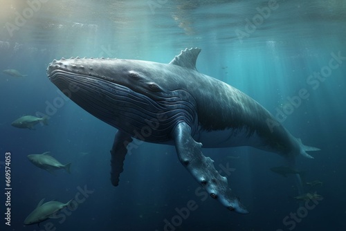 Whale species found in the southern region. Generative AI