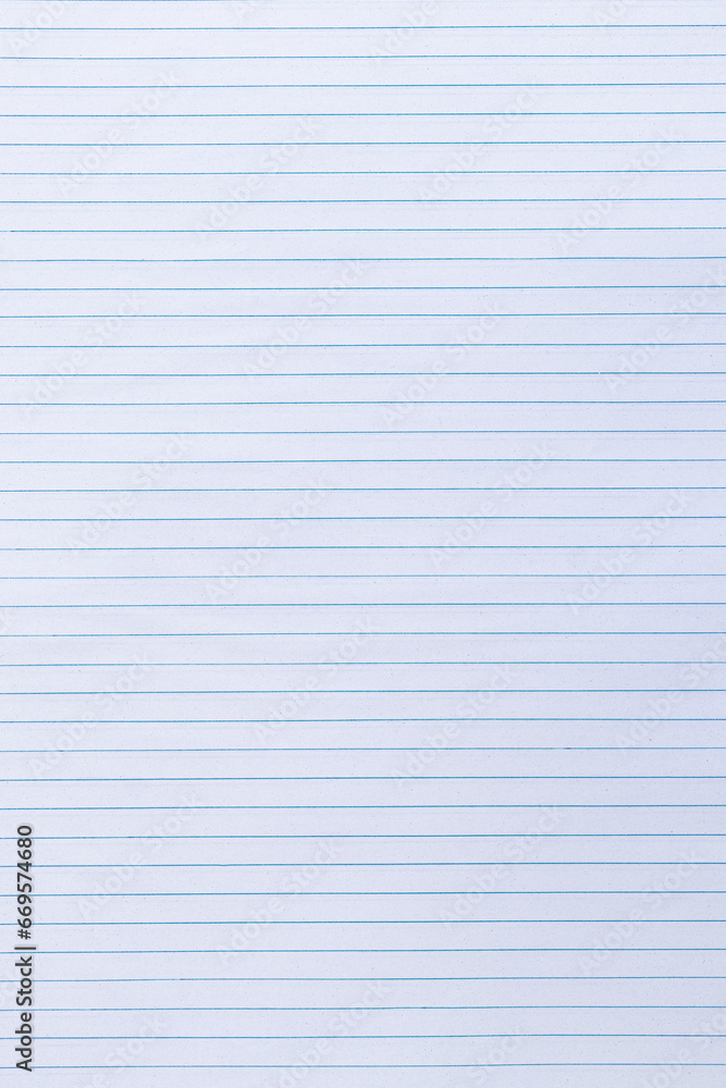 Top view empty blue lined paper background and texture vertical Top view empty blue lined paper background and texture vertical