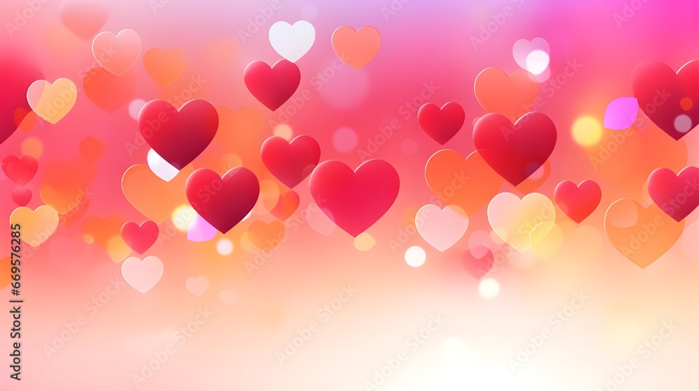 valentine background with hearts