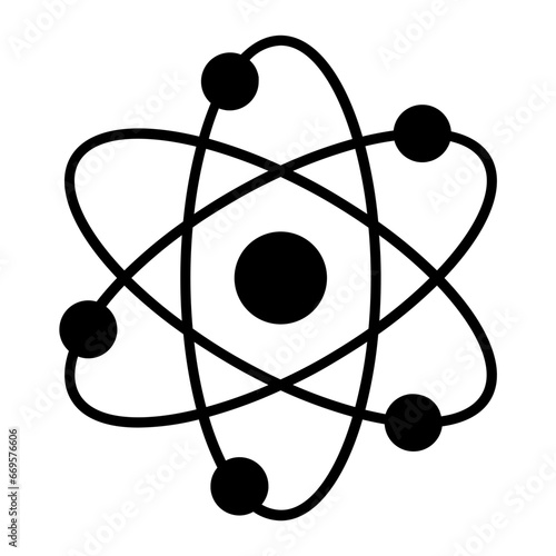 Atom Glyph Icon