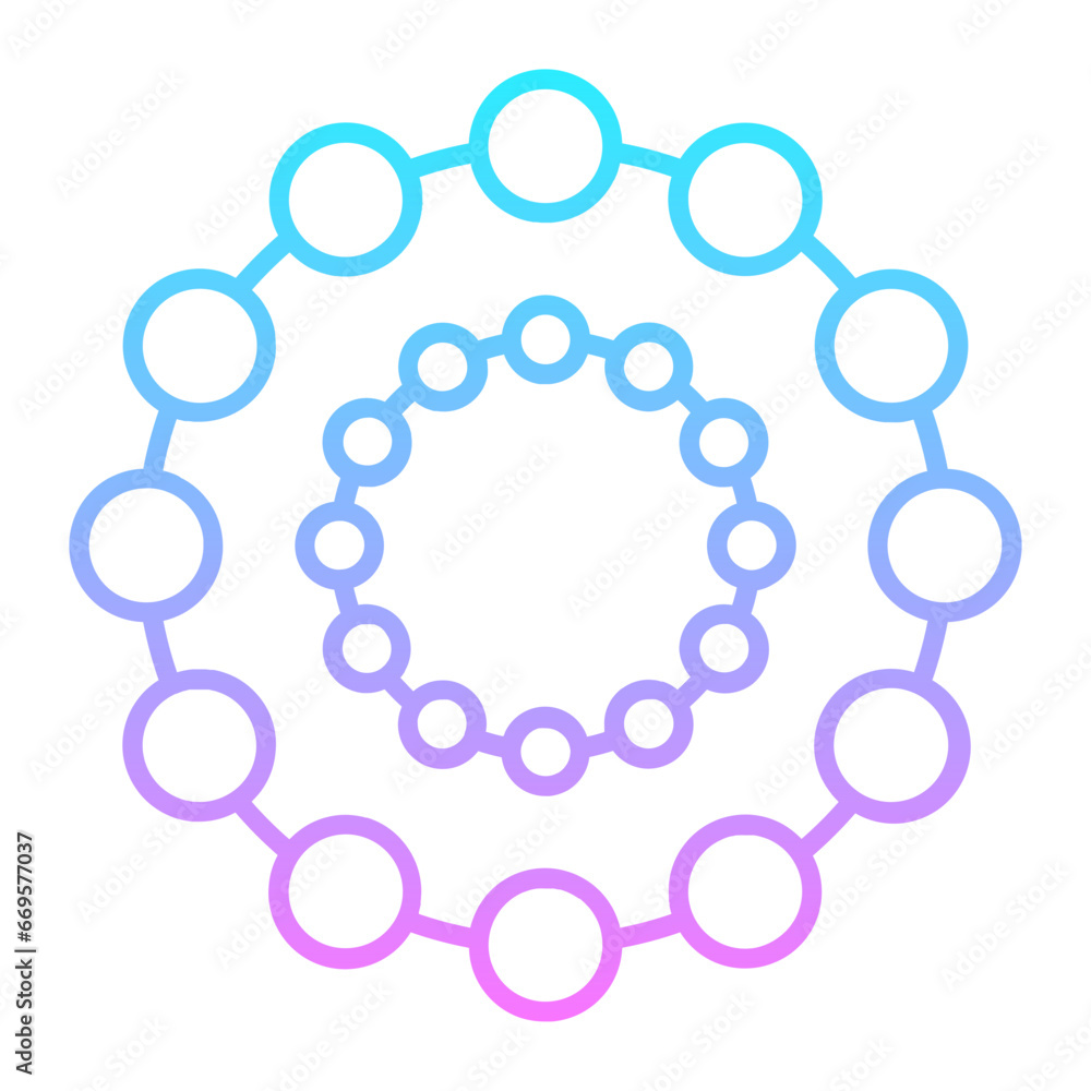 Fototapeta premium Nanoparticle Gradient Icon