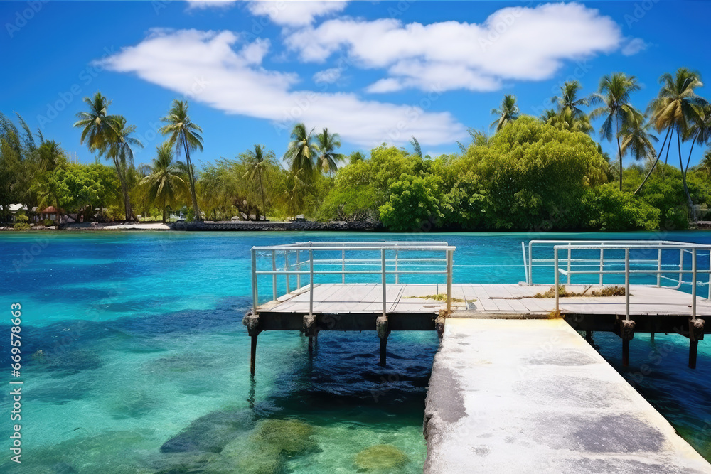 Dock on a tropical island