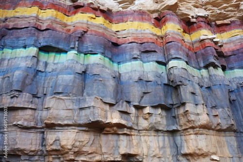 colourful texture of the rock