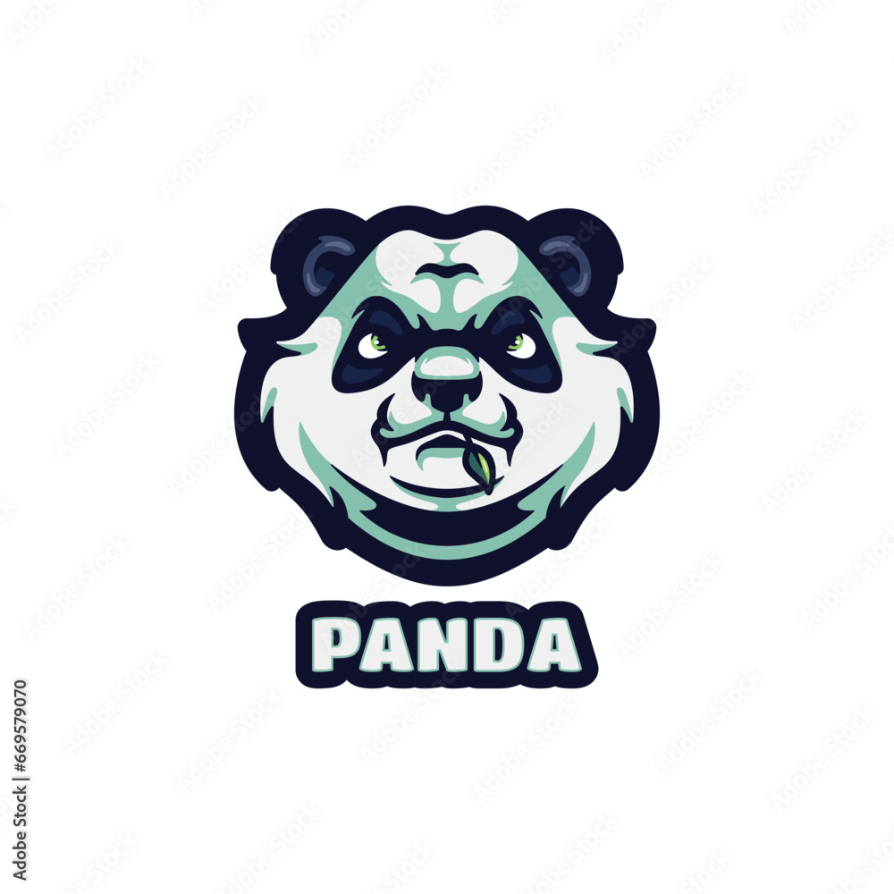 Naklejka premium Panda Mascot Logo Design