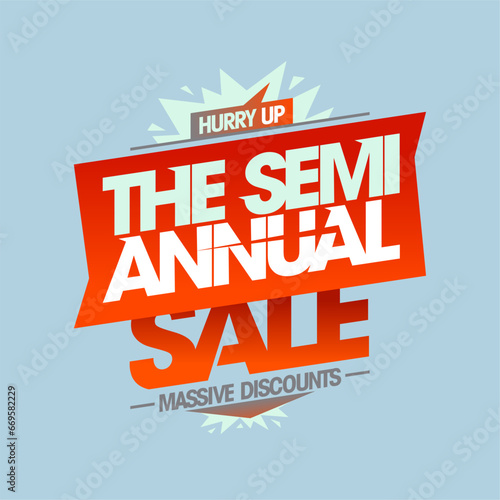 Semi-annual sale, massive discounts banner