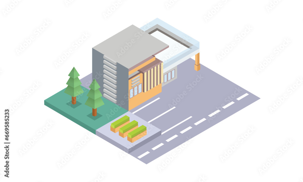 isometric modern house.on white background.3D design.isometric vector design Illustration. isometric modern house.on white background.3D design.isometric vector design Illustration.