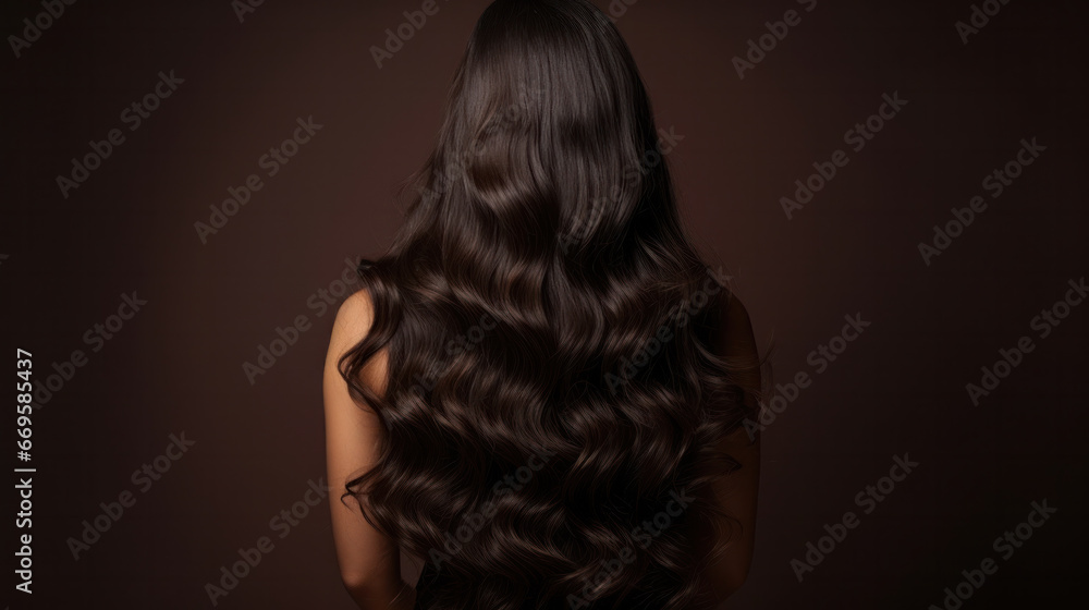 Beauty brunette girl with long shiny curly hair . Beautiful smiling woman model wavy hairstyle . Cosmetology, cosmetics and make-up. Beauty brunette girl with long shiny curly hair . Beautiful smiling woman model wavy hairstyle . Cosmetology, cosmetics and make-up.