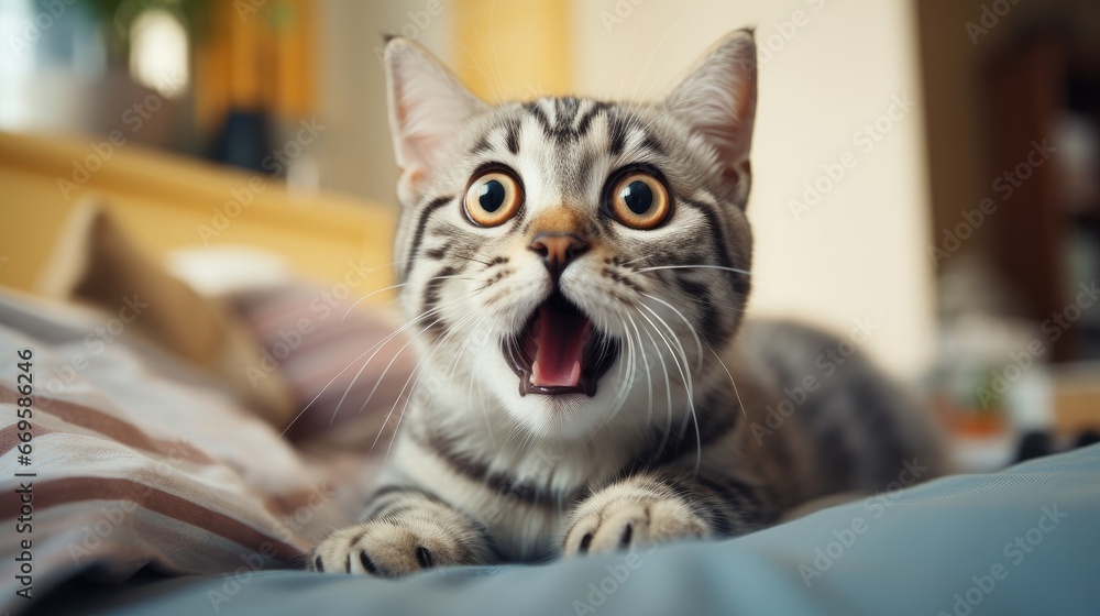 urprised cat make big eyes. American shorthair surprised cat or kitten funny face big eyes, cute, domestic, kitten, feline, Emotional surprised, kitty, wow urprised cat make big eyes. American shorthair surprised cat or kitten funny face big eyes, cute, domestic, kitten, feline, Emotional surprised, kitty, wow