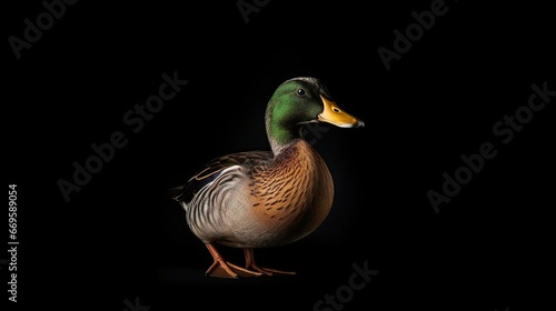 isolated male mallard duck
