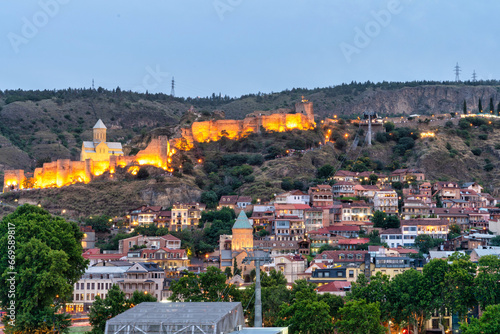 Canvas Print Sunset in Tbilisi, Georgia