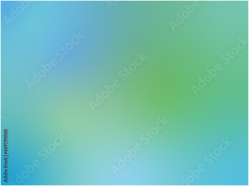 カラフルでぼんやりとしたメルヘンチックな抽象背景素材_ブルー×グリーン
