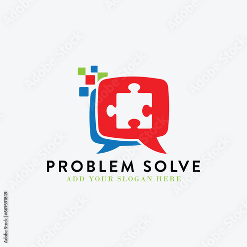 problem solver logo design vector
