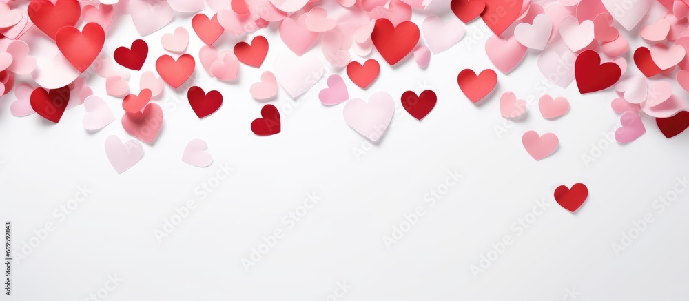 Valentines Day heart themed background with space for writing and lettering