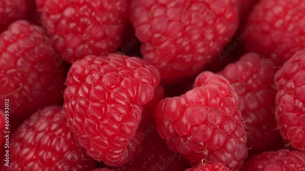 Fresh Raspberries Healthy Food Close-up Macro Fresh Raspberries Healthy Food Close-up Macro