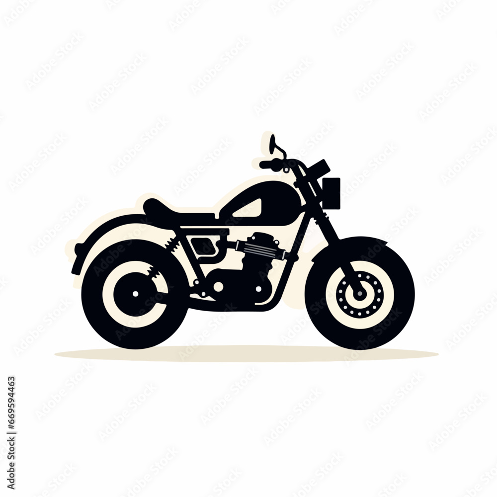 Motorcycle in cartoon, doodle style. 2d vector illustration in logo, icon style. AI Generative Motorcycle in cartoon, doodle style. 2d vector illustration in logo, icon style. AI Generative