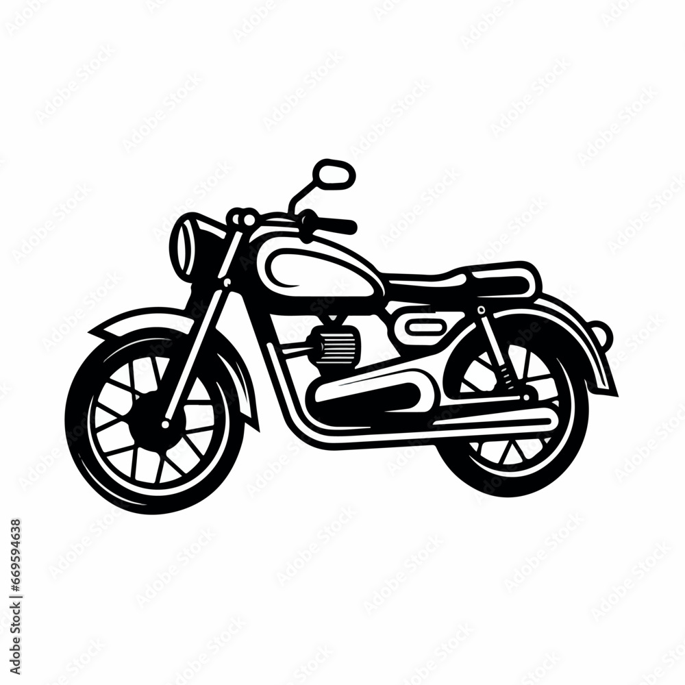 Motorcycle in cartoon, doodle style. 2d vector illustration in logo, icon style. AI Generative Motorcycle in cartoon, doodle style. 2d vector illustration in logo, icon style. AI Generative