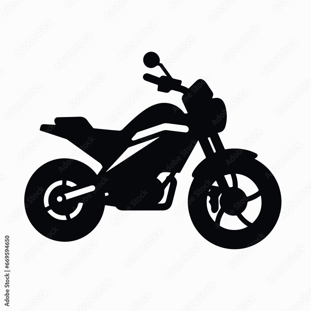 Obraz premium Motorcycle in cartoon, doodle style. 2d vector illustration in logo, icon style. AI Generative
