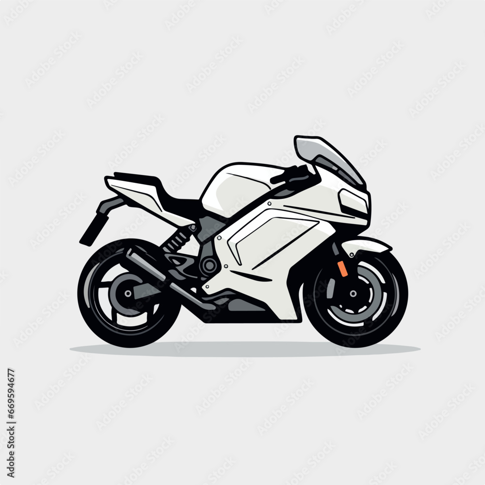 Motorcycle in cartoon, doodle style. 2d vector illustration in logo, icon style. AI Generative Motorcycle in cartoon, doodle style. 2d vector illustration in logo, icon style. AI Generative