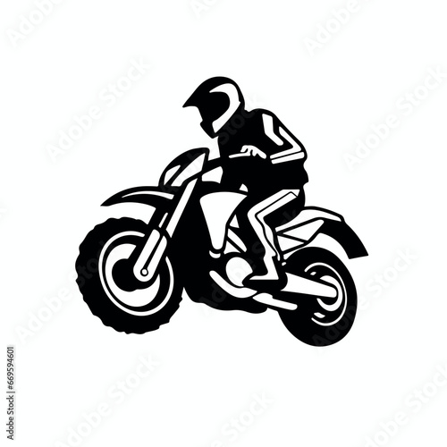 Motorcycle in cartoon, doodle style. 2d vector illustration in logo, icon style. AI Generative © Iryna