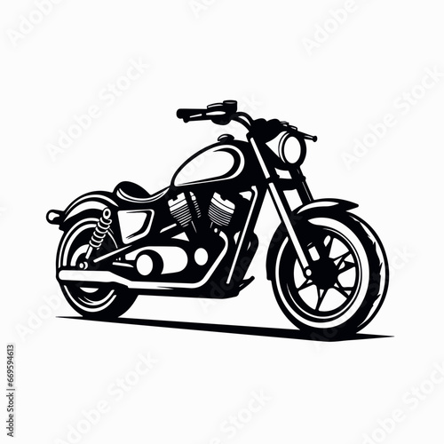 Motorcycle in cartoon  doodle style. 2d vector illustration in logo  icon style. AI Generative