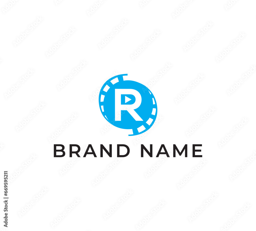 R tv logo design vector R tv logo design vector