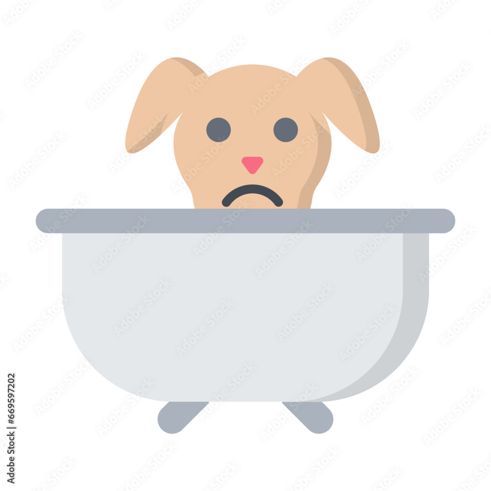 Pet Bath Flat Icon