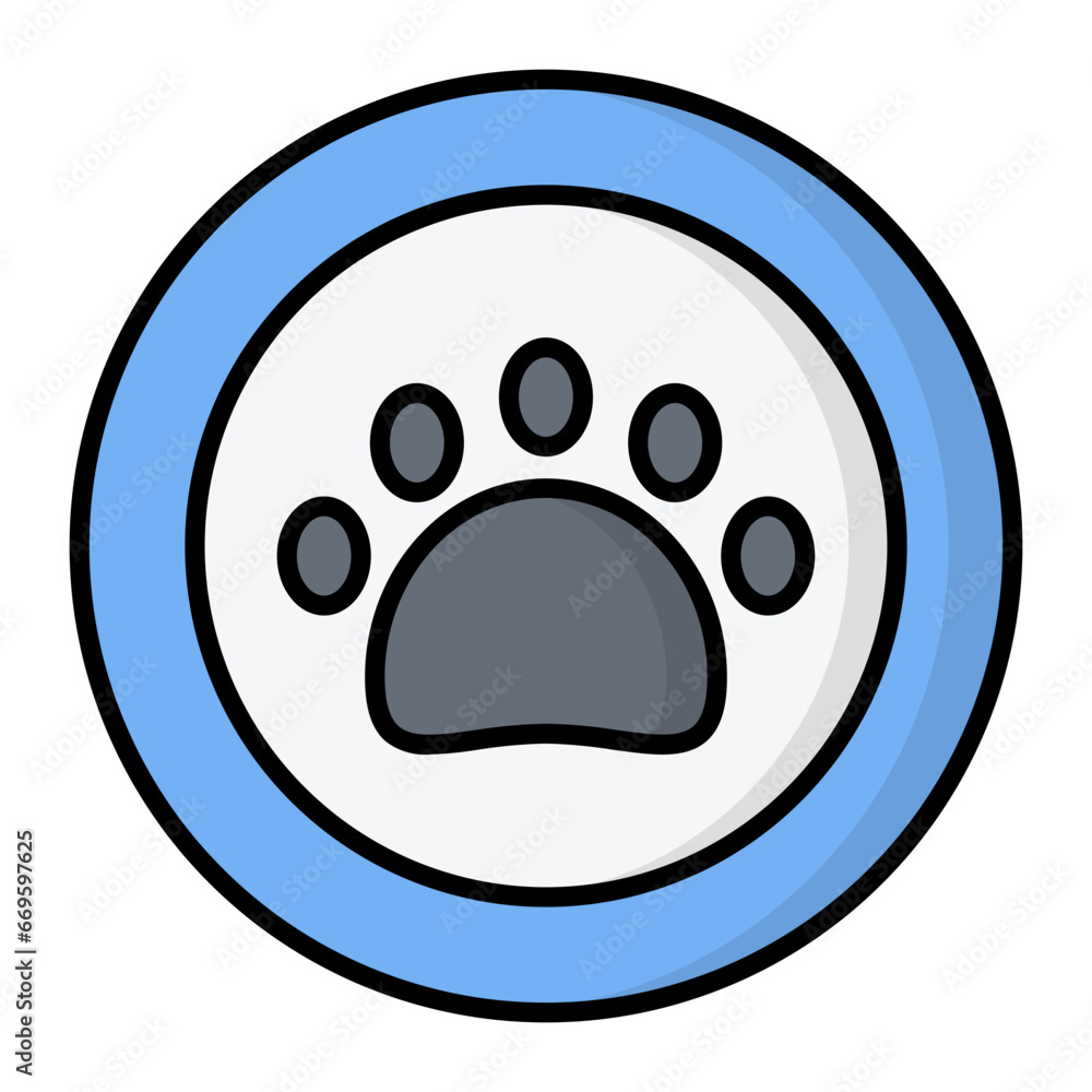 Pet Ball Line Color Icon