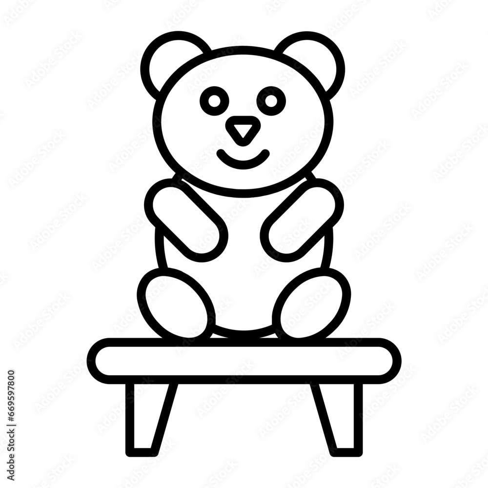 Fototapeta premium Pet Table Outline Icon