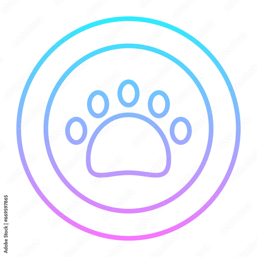 Pet Ball Gradient Icon Pet Ball Gradient Icon
