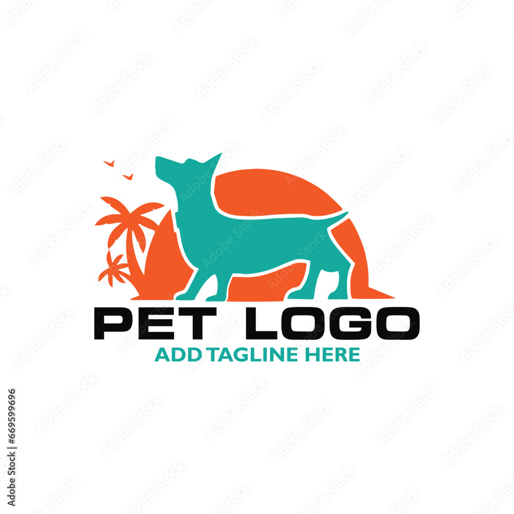 pet dog puppy logo design vector pet dog puppy logo design vector