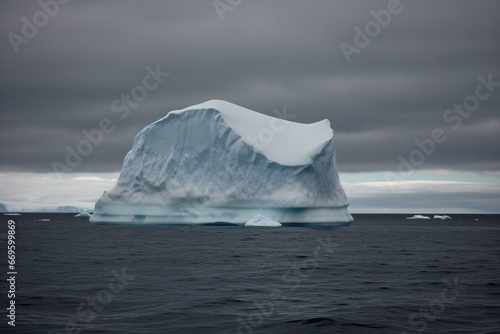 An impressive iceberg seen from afar. Generative AI © Farida