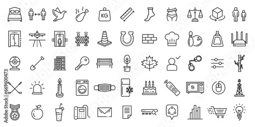 UX UI icons. Set of linear icons. Flat icon bundle pack. Collection of linear icons. Collection of random abstract outline icon bundle pack sign symbol pictogram