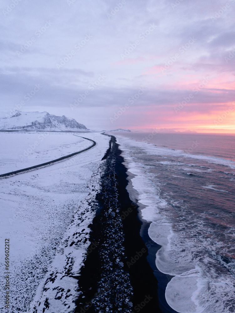 Eismeer Island im Winter