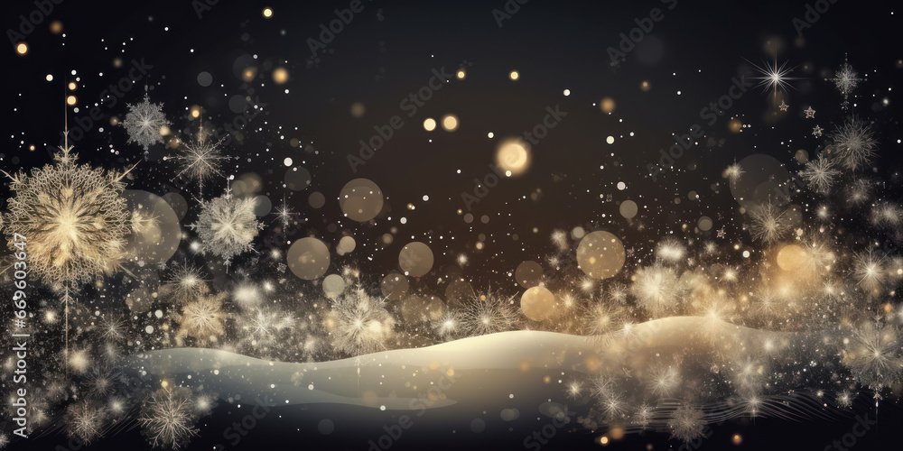 Obraz premium Greeting card for the Christmas and New Year holidays. Generative AI.