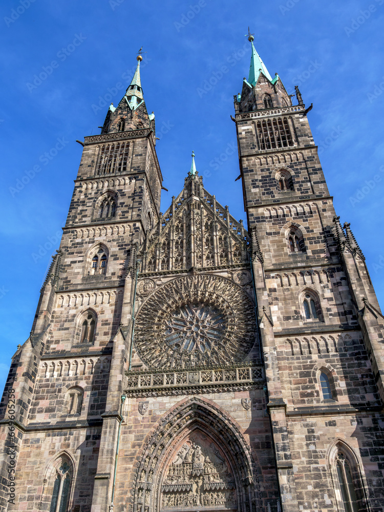St. Lorenz, Lorenzkirche in Nürnberg, Mittelfranken, Bayern, Deutschland, Europa