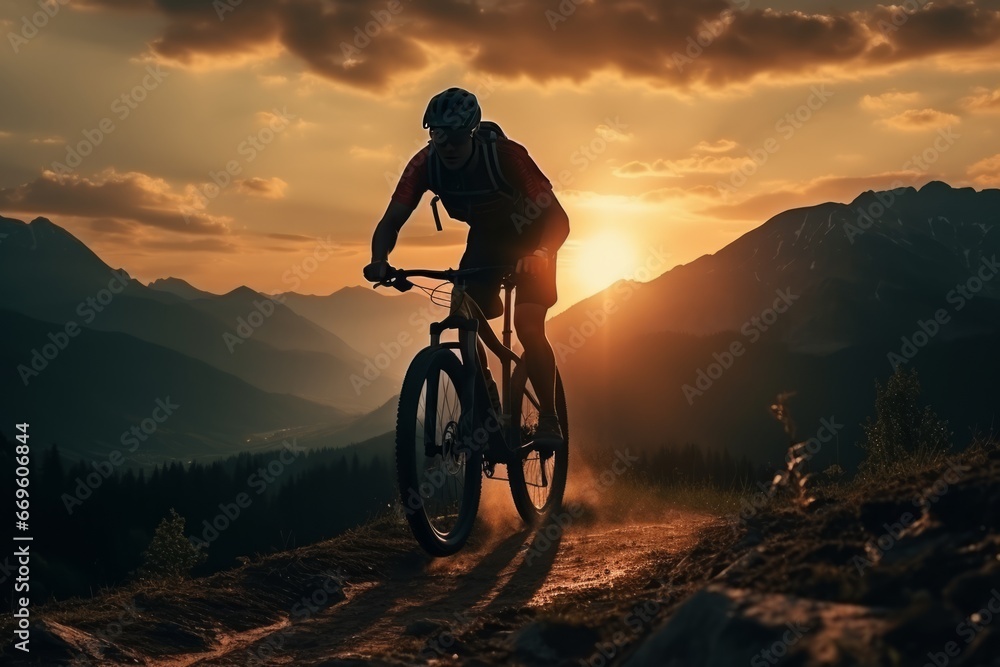 Close-up of cyclist taking lead on mountain climb Shot of a male cyclist using her phone while standing on a mountain road Close-up of cyclist taking lead on mountain climb Shot of a male cyclist using her phone while standing on a mountain road