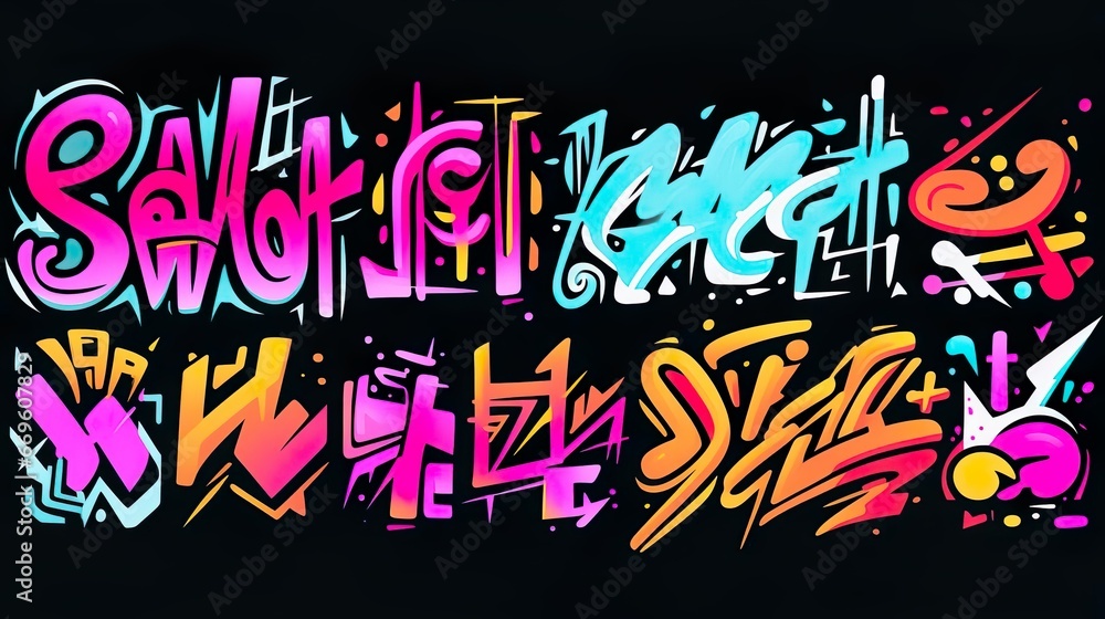 Set of graffiti spray paint vector Brush paint ink Set of graffiti spray paint vector Brush paint ink