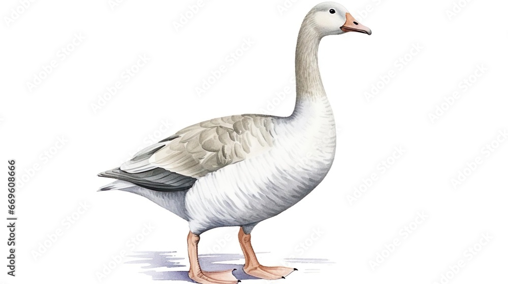 realistic illustration of a domestic goose realistic illustration of a domestic goose