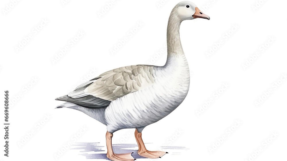 realistic illustration of a domestic goose