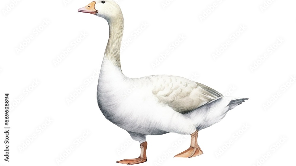 realistic illustration of a domestic goose realistic illustration of a domestic goose