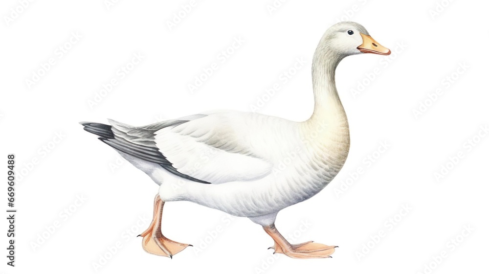 realistic illustration of a domestic goose realistic illustration of a domestic goose