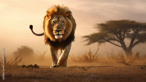 Male lion Panthera leo Masai Mara Kenya © Jodie