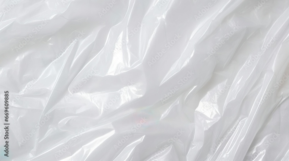 Obraz premium Transparant wrinkled plastic white plastic