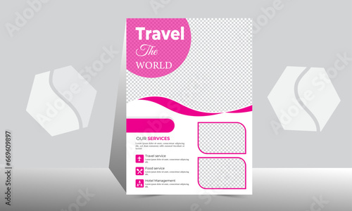 travel flyer design template, tour flyer, tourism color a4 print ready flyer/ Travel Flyer, Modern Travel Flyer Template Design bundle
