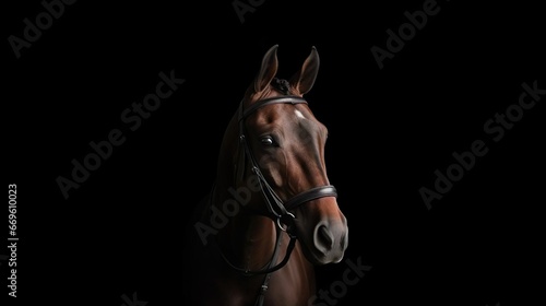 Portrait of a sport dressage horse photo