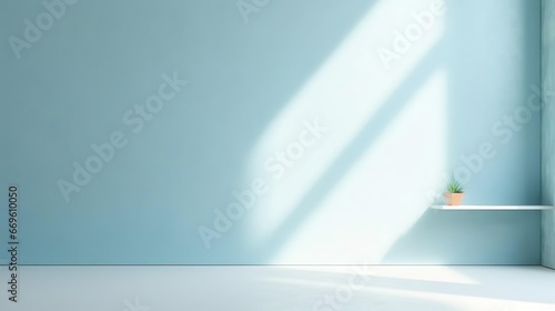 Minimal abstract light blue background for product